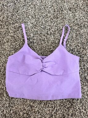 Beyond Yoga Lavender Twist-Front Cami